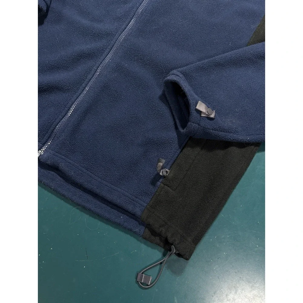 Vintage The North Face Khumbu Jacket Mens Large Navy Black Full Zip Fleece Flaw*